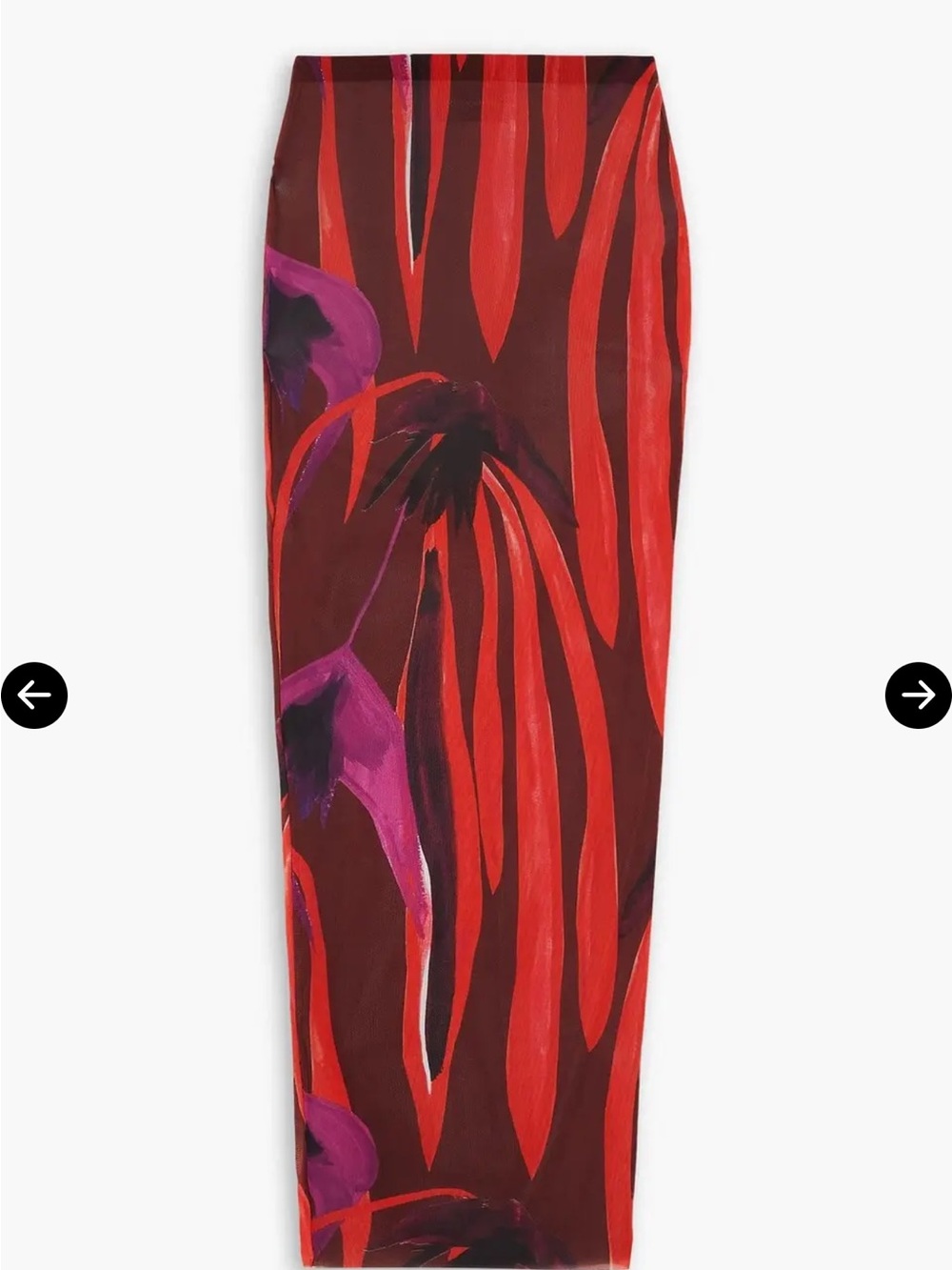 Louisa Ballou printed stretchmesh maxi skirt